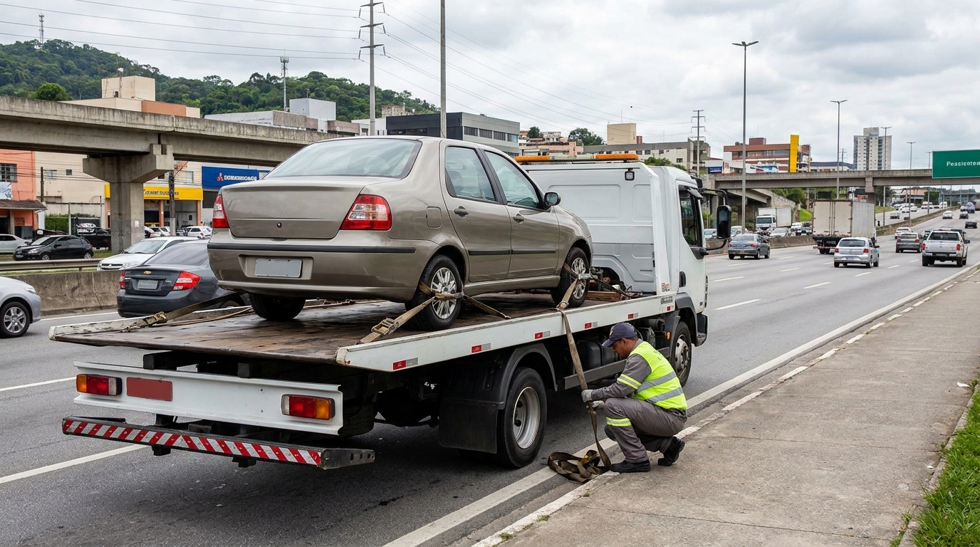 Transporte de Veículos no Parque Espraiado, São Carlos‑SP